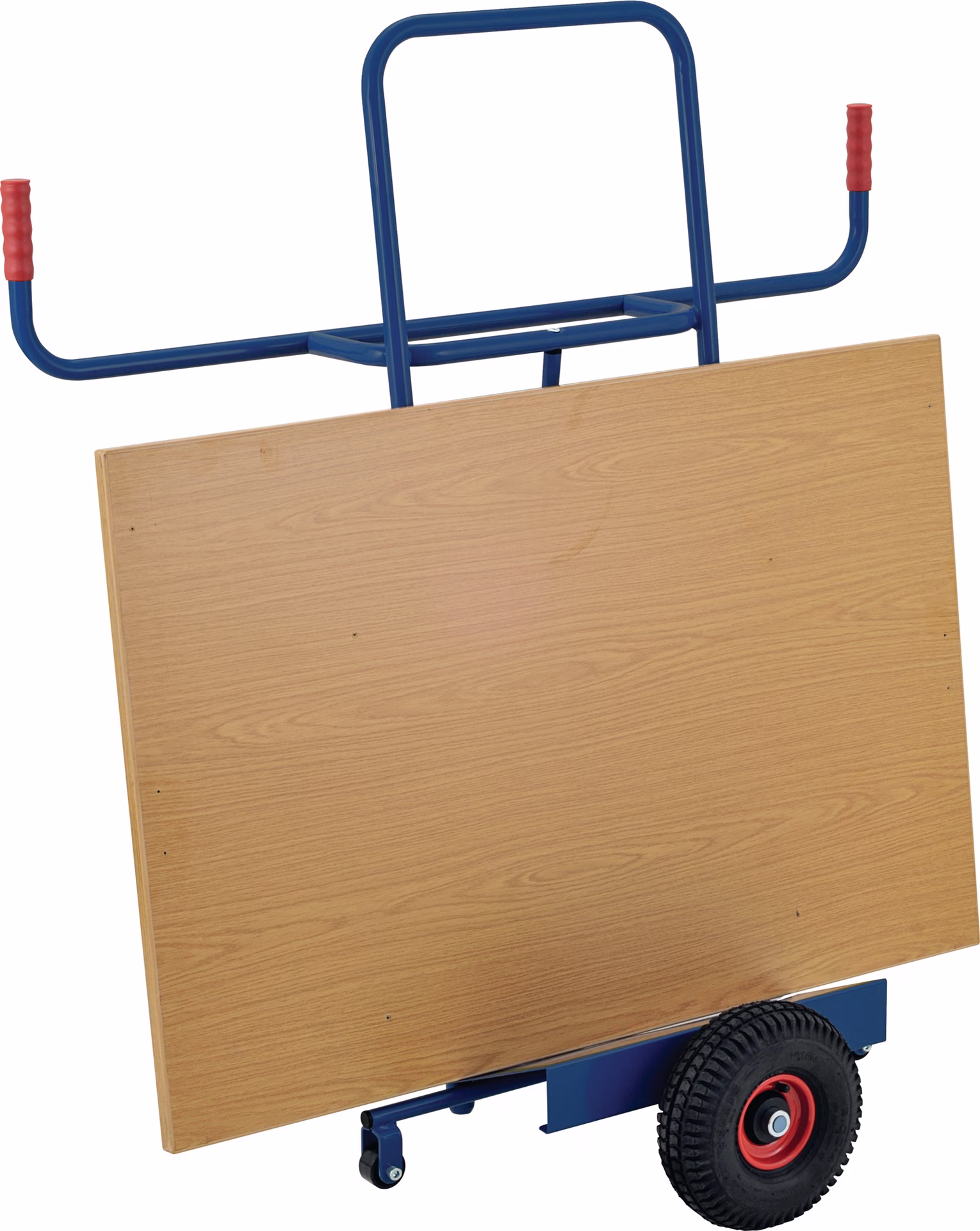 Plattenkarre Trgf.350kg H.1440mm Aufl.-L500xB200mm Bereifung Luft saphirblau TW