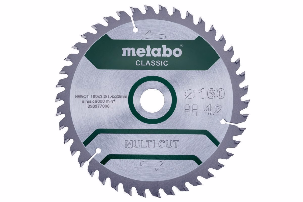 Kreissägeblatt multi cut classic D160x2,2/1,4xBohrung20mm Z.42 FZ/TZ 5Grad