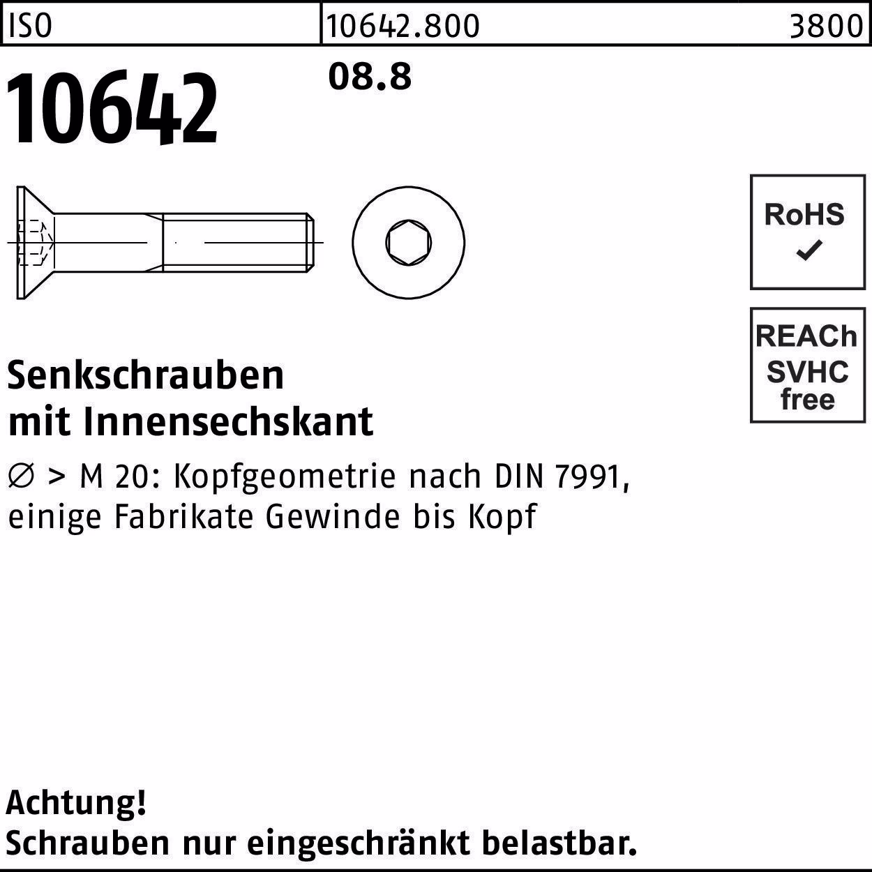Senkschraube ISO 10642