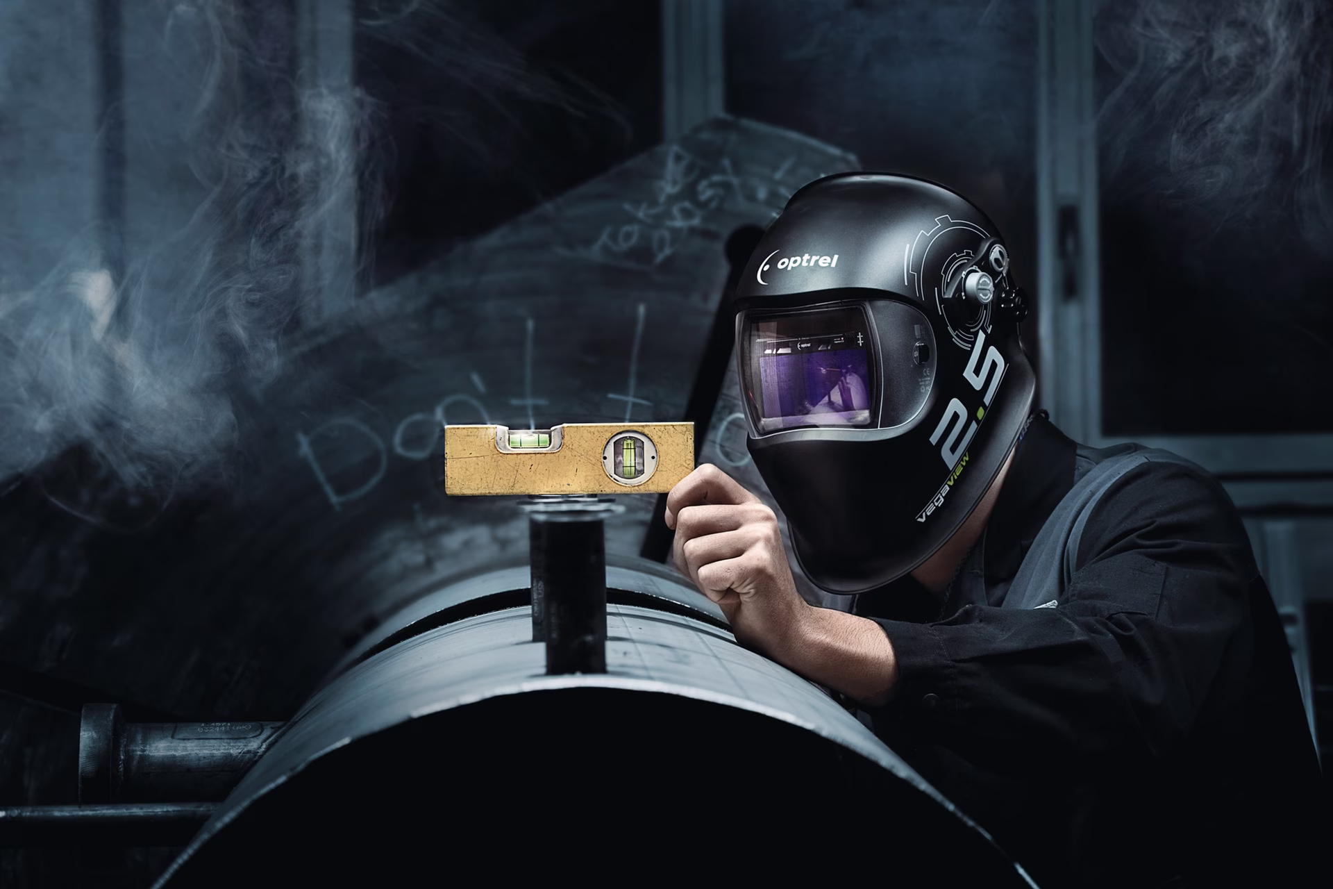 Schweißerschutzhelm Vegaview2.5 schwarz 90x110mm DIN 8-12 Krt