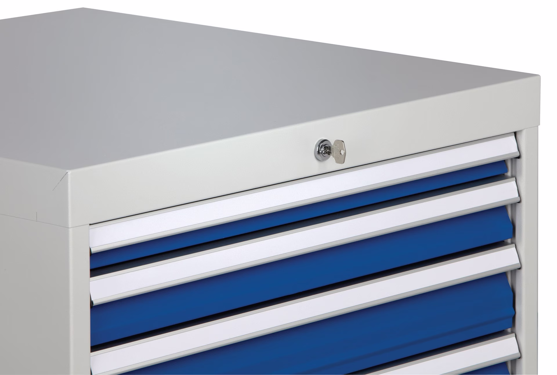 Schubladenschrank H1019xB705xT736mm lichtgrau/grau 6 Schubl.Voll.Bedrunka