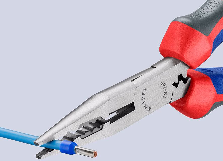 Verdrahtungszange L.160mm 0,5-0,75/1,5/2,5mm² pol.Comfort-Griff