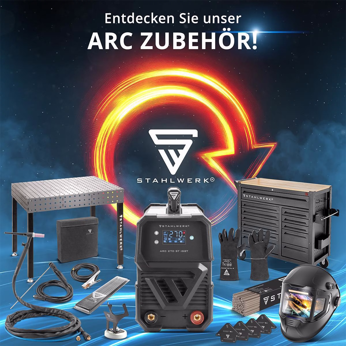 Elektrodenschweißgerät ARC 200 MD m.Zub.20-200 A