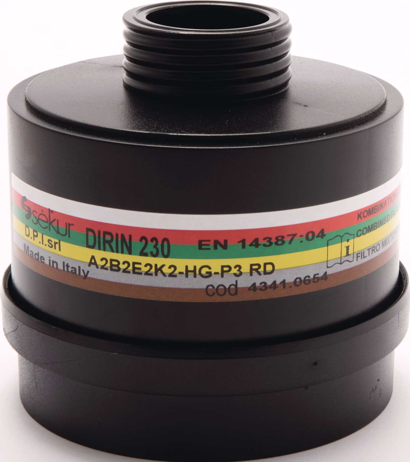 Mehrbereichskombifilter DIRIN 230 EN 14387 A2 B2 E2 K2 Hg-P3