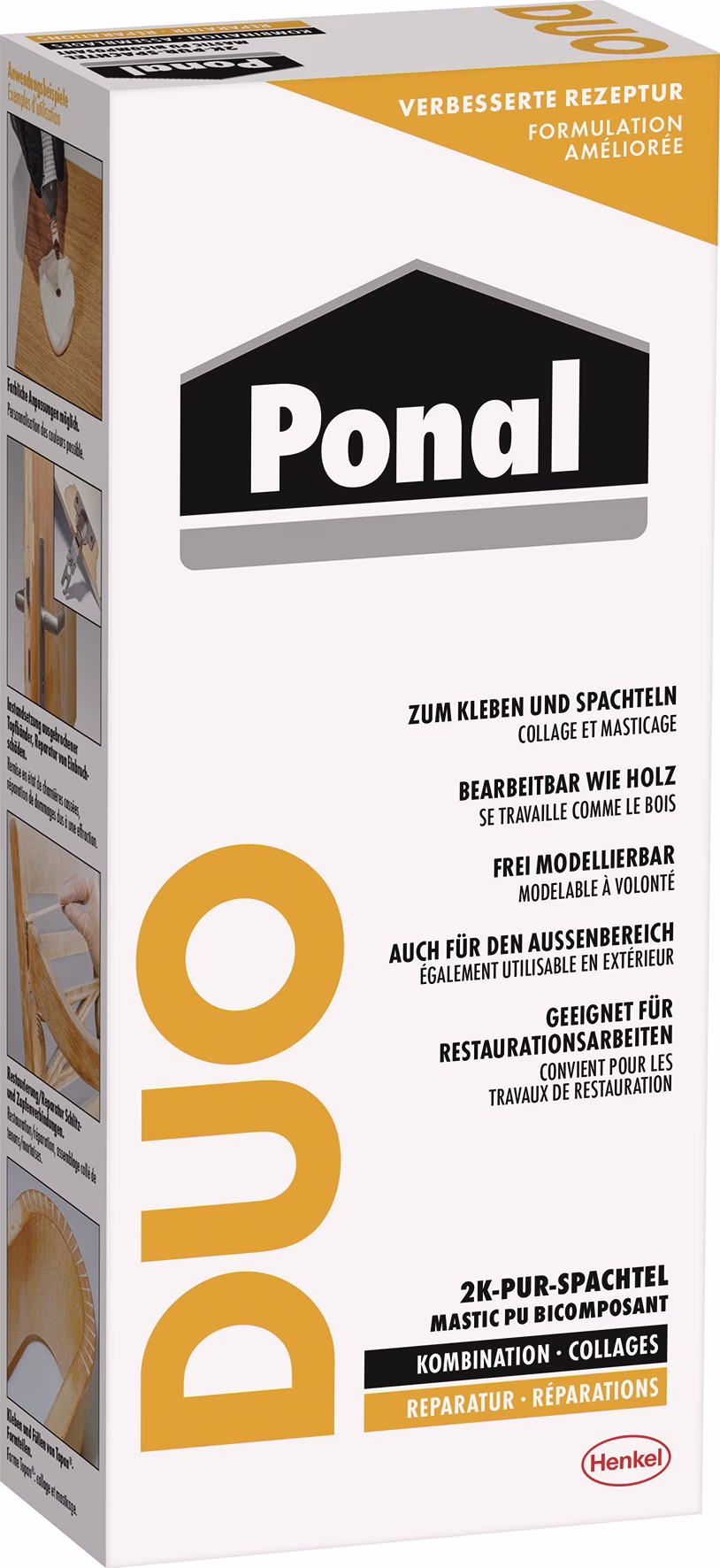 2K-PUR-Spachtel Duo DIN EN 204, D4 Faltschachtel PONAL