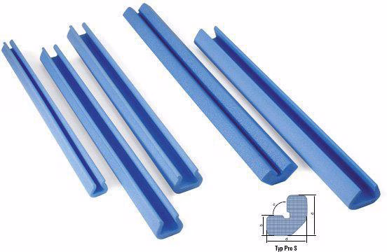 Schaumpolsterprofil Maße Stärke blau