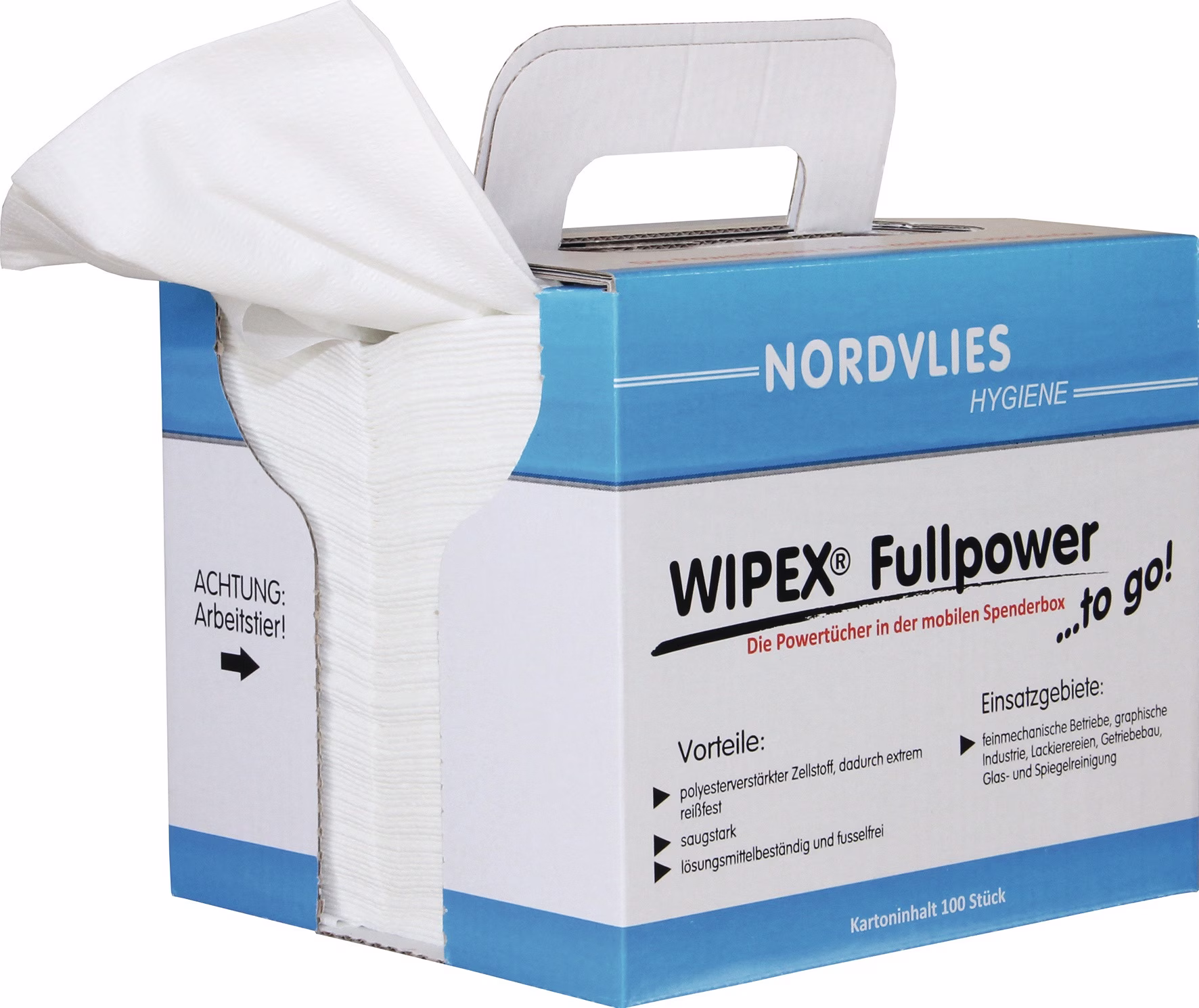 Putztuch WIPEX Fullpower „TO GO L.ca.380 mmxB.ca.320mm weiß z-gefaltet