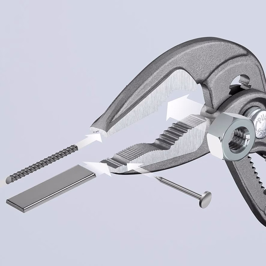 Wasserpumpenzange Cobra® ES L.180mm Spann-W.32mm grau atram.pol.