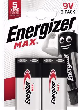 Batterie Max Alkaline 9V/E-Block/6LR61 2 St./Pack.