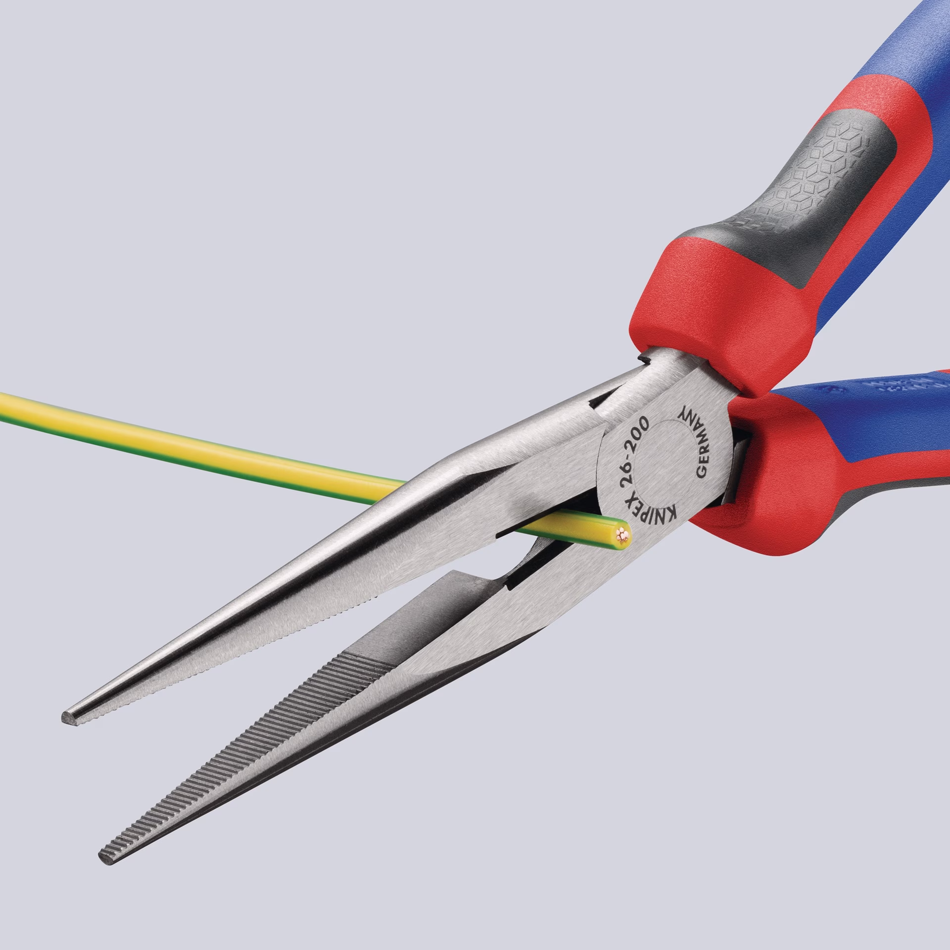 Flachrundzange L.200mm pol.ger.Comfort-Griff