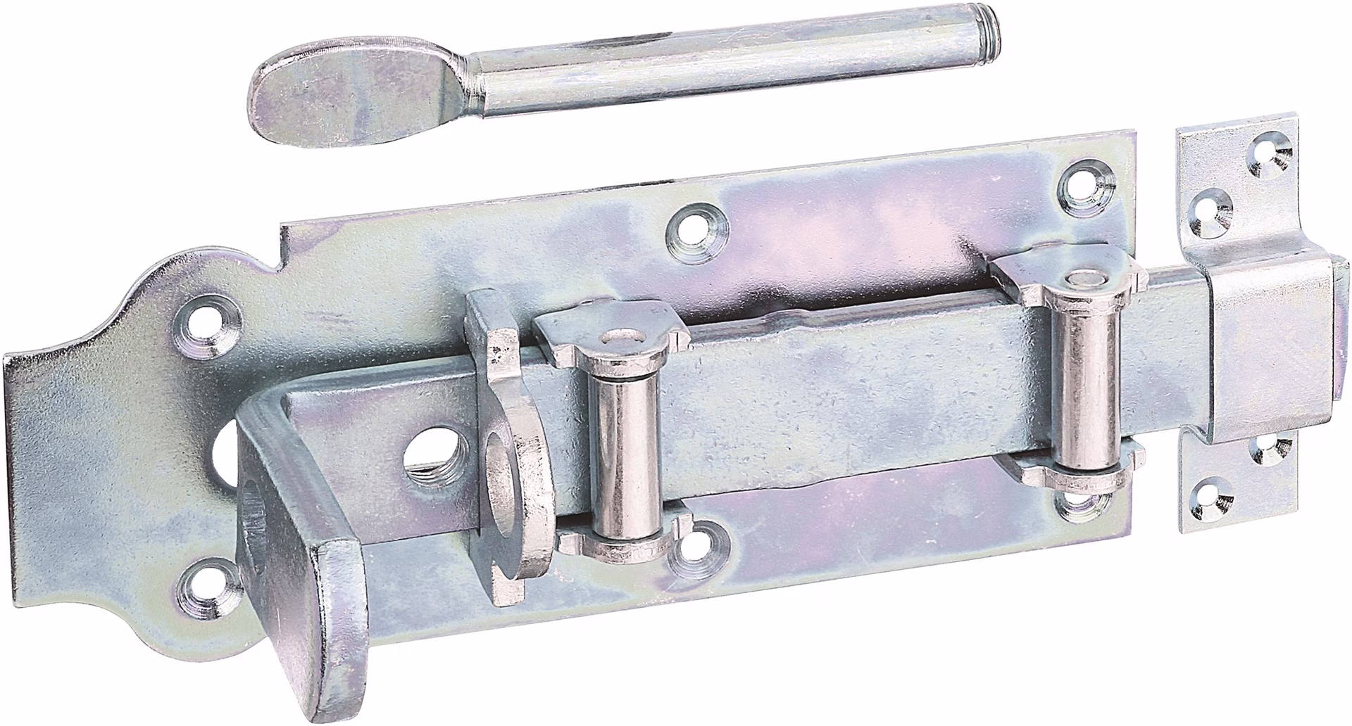 Stalltür-RL-Schlossriegel L.200mm B.80mm STA galv.verz.Dickschichtschutz