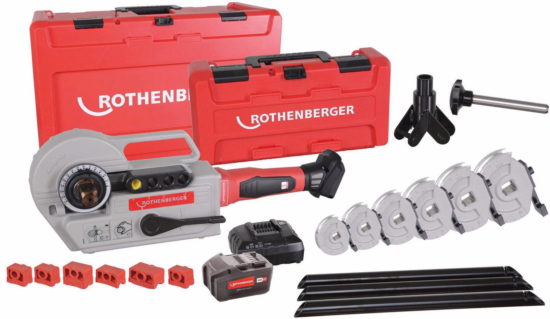 Akku-Rohrbiegegeräteset ROBEND® 4000 E 1/2-5/8-3/4-7/8-1 1/8 Zoll Typ:CAS