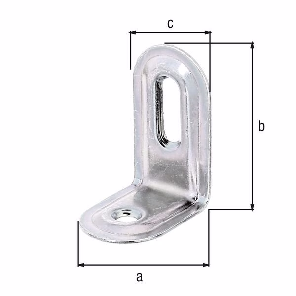 Verstellwinkel L.28x40mm B.22mm S.1mm STA roh galv.verz.d.pass