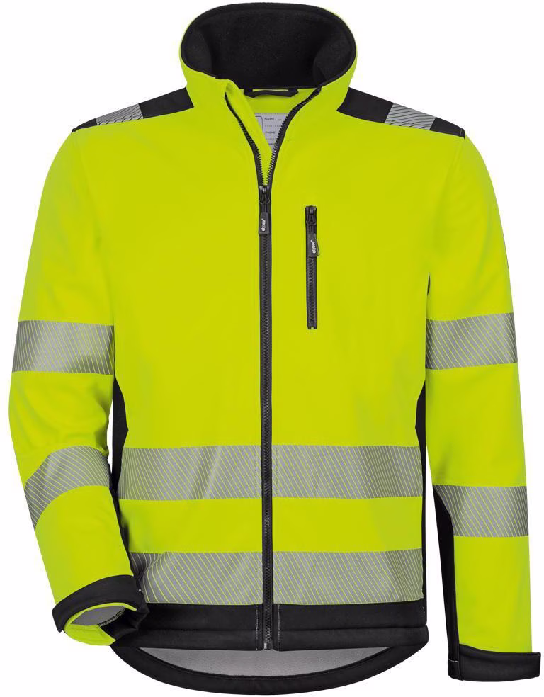 Warnschutz-Softshelljacke RYAN gelb/schwarz
