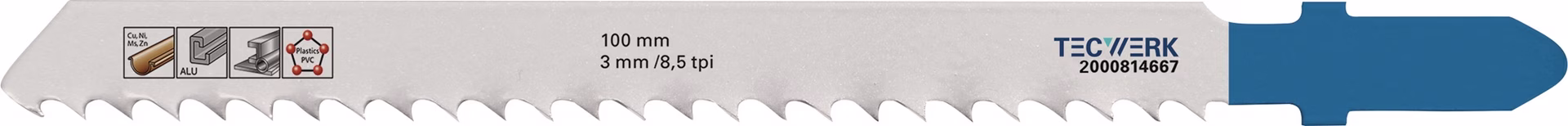 Stichsägeblatt Gesamt-L.100mm Zahnt.3mm HSS 5 St./Karte