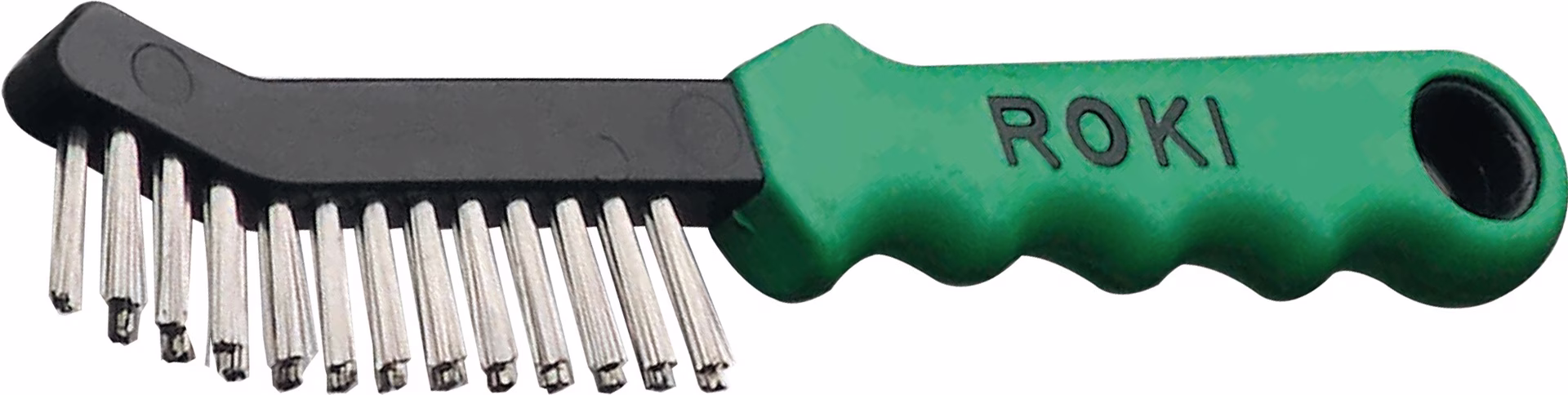 Drahtbürste ROKI® L.225mm 0,35mm VA 2-reihig