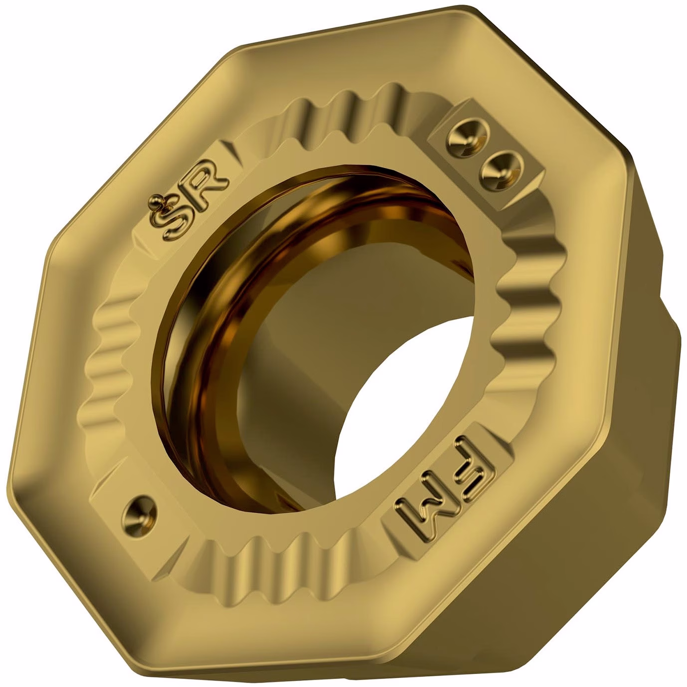 Fräswendeschneidplatte ISO ODKT 0505ADSR-FM:M6330 D.5,5mm PVD beschichtet Gold