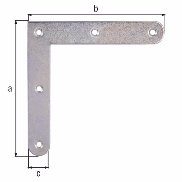 Eckwinkel L.120x120mm B.20mm S.2mm STA galv.verz.d.pass