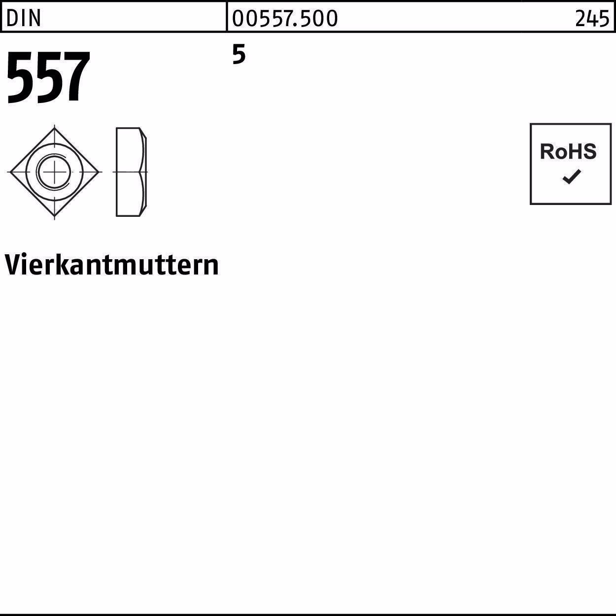 Vierkantmutter DIN 557