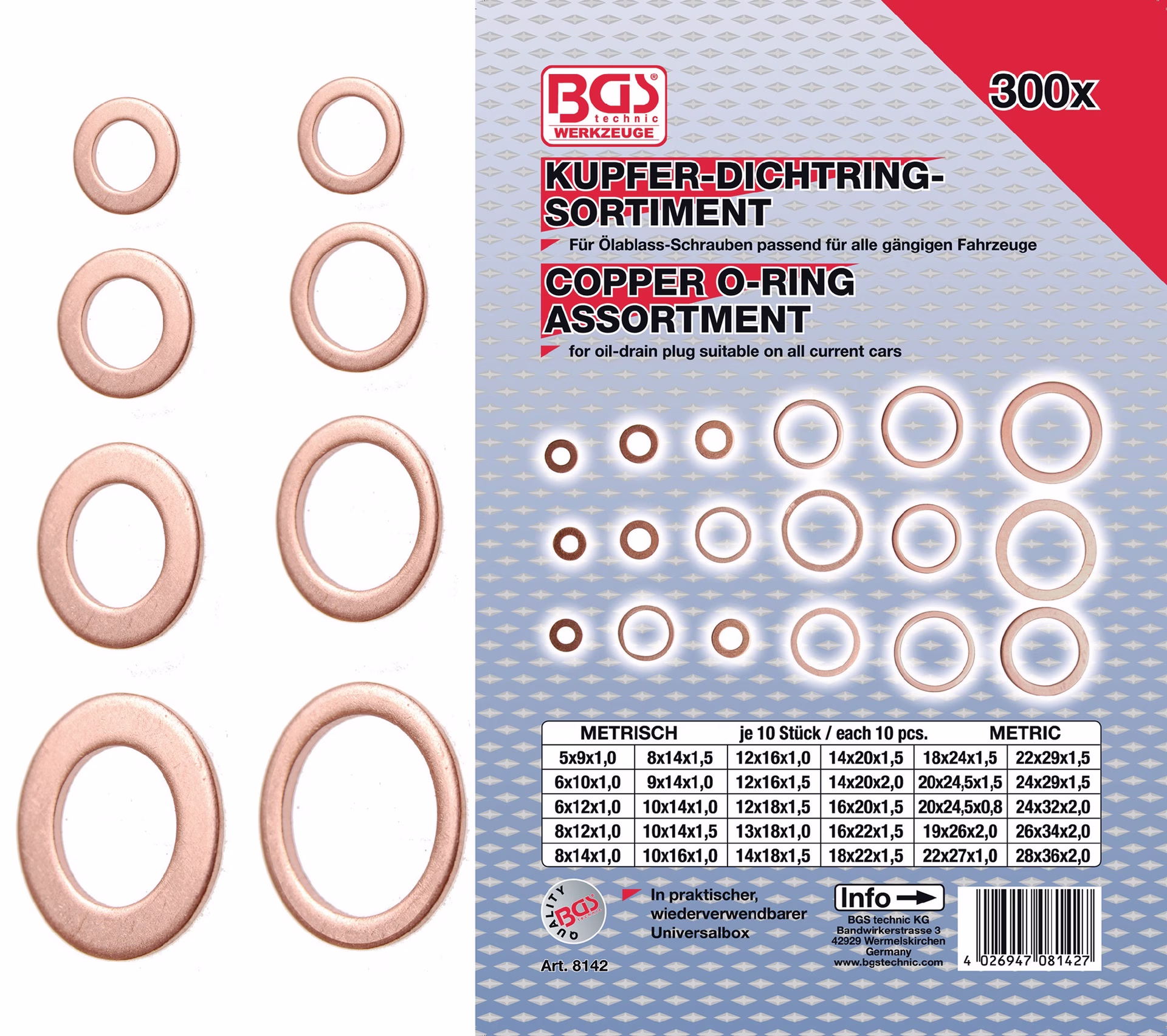 Dichtringsortiment 300-tlg
