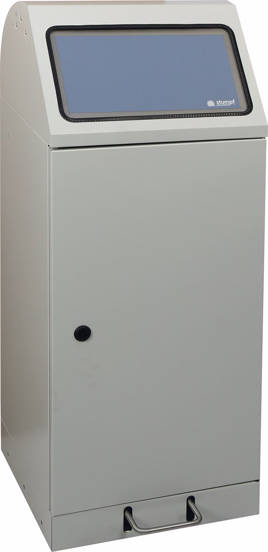 Wertstoffsammler 70l H1000xB400xT380mm lichtgrau verz. Einsatz,Trethebel