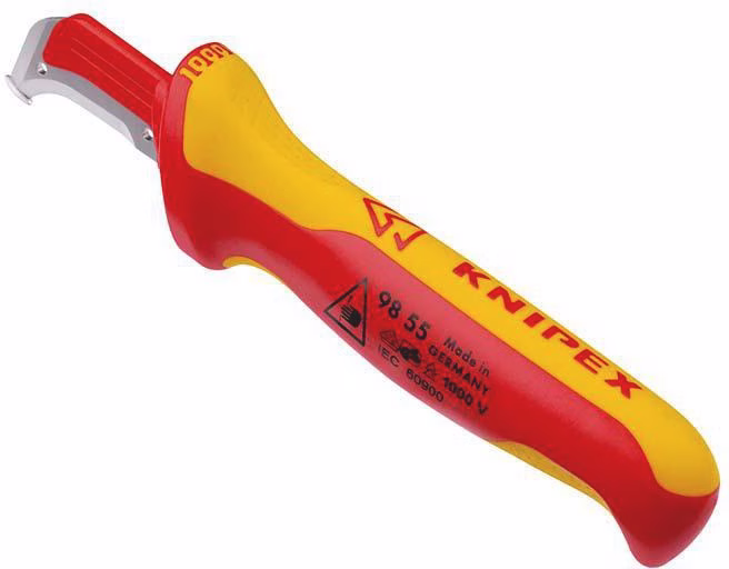 Abmantelungsmesser L.180mm Klingen-L.38mm VDE Mehrkomponentengriff