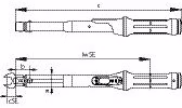 Drehmomentschlüssel TF-SE150 30-150 Nm 9x12mm
