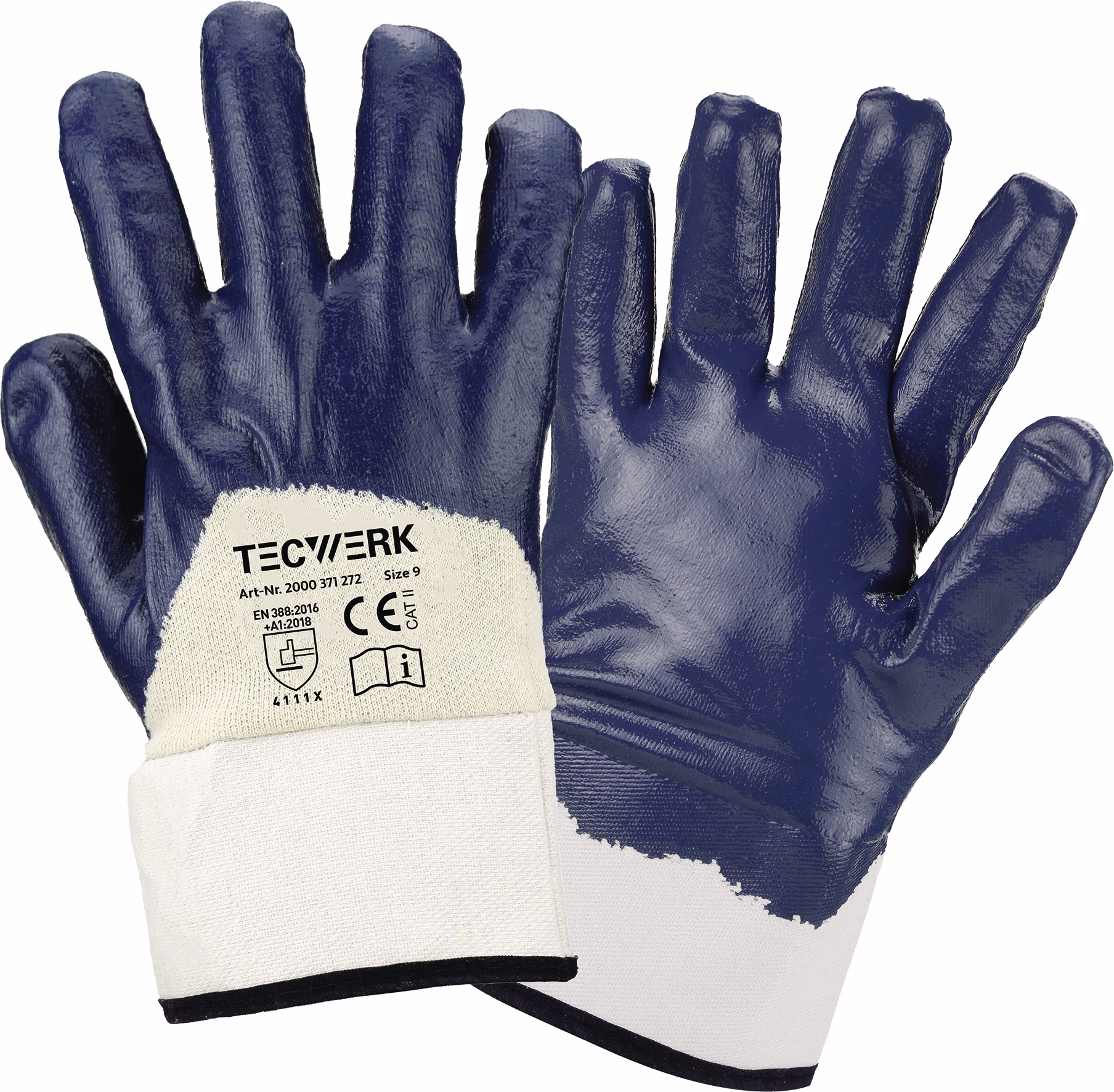 Handschuhe Neckar blau EN 388 PSA II
