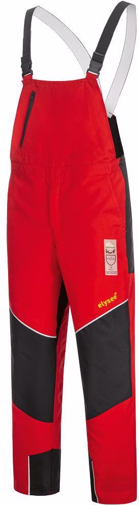 Schnittschutzlatzhose SPEIERLING Gr.48 rot/schwarz/gelb