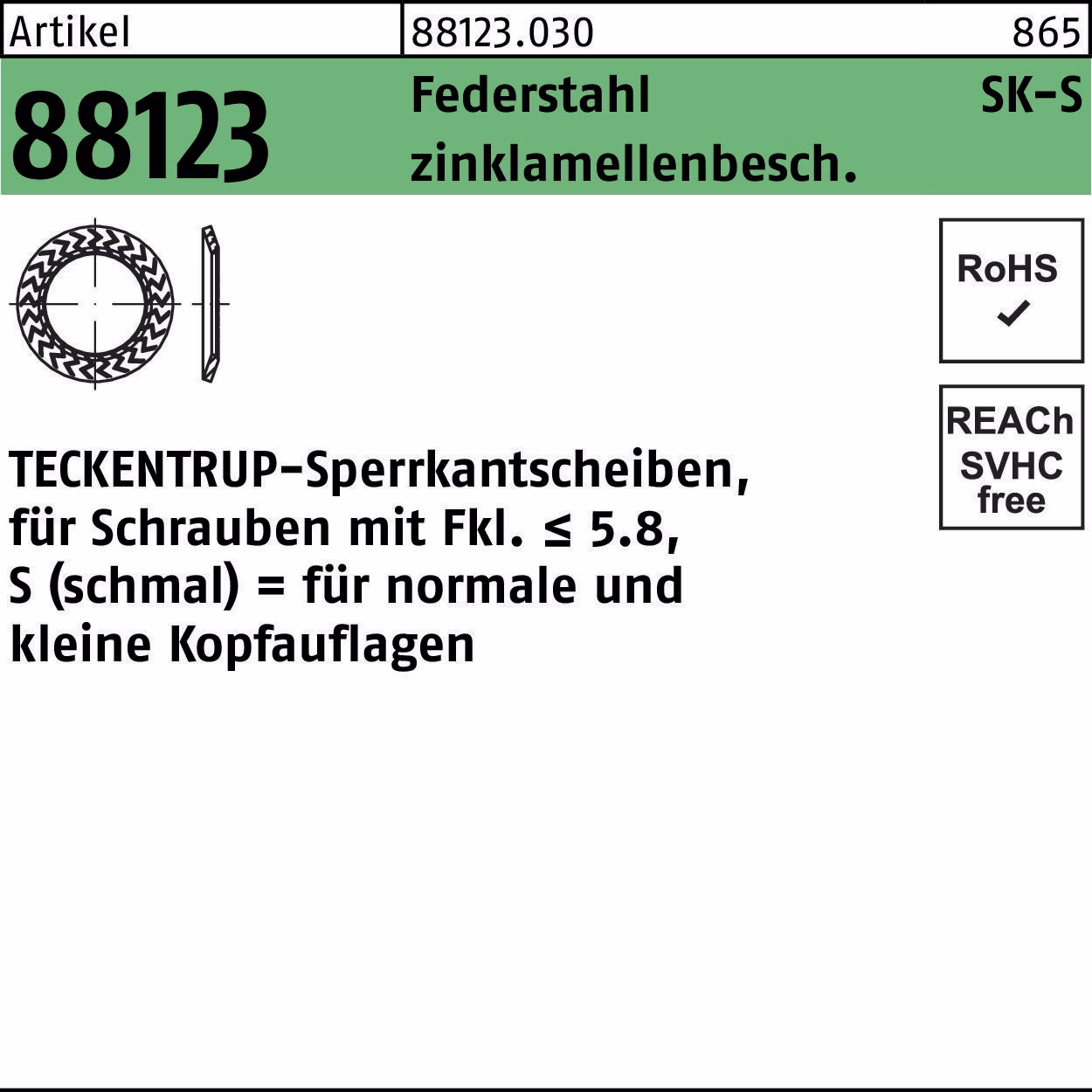 Sperrkantscheibe R 88123S