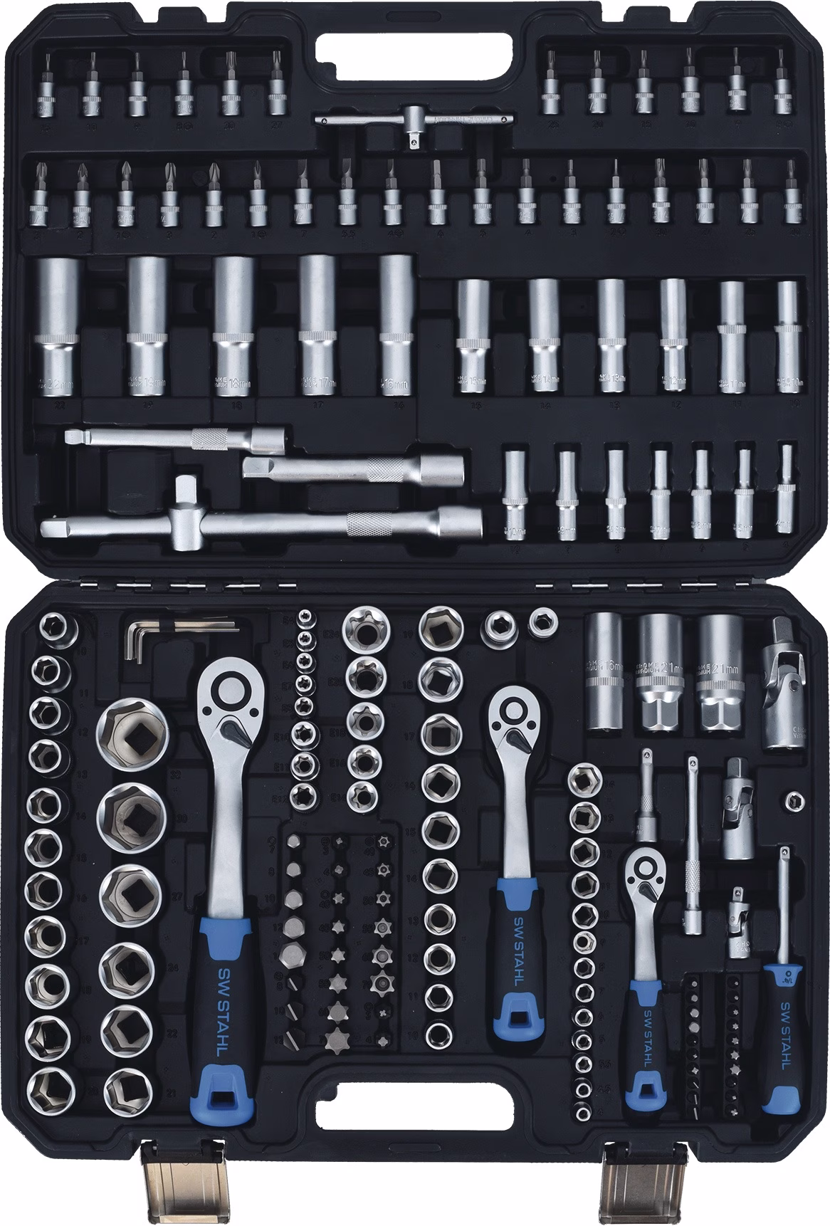 Steckschllüsselsatz 171-tlg.1/4+3/8+1/2mm SW 4-32mm Z.72/72/72 6KT