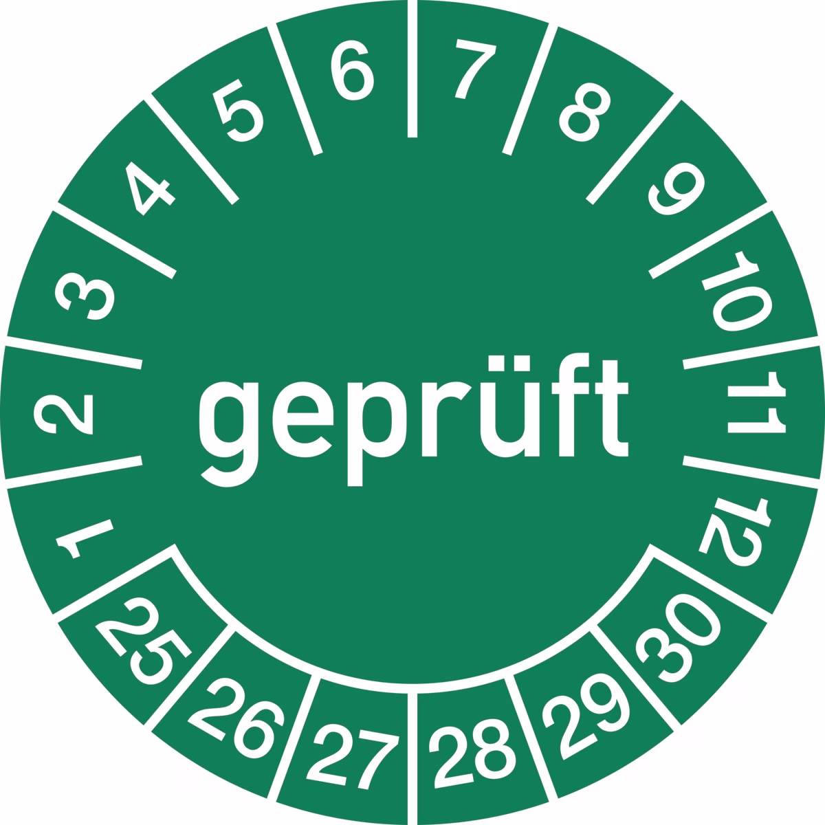 Mehrjahresprüfplakette Folie Btl.a 100