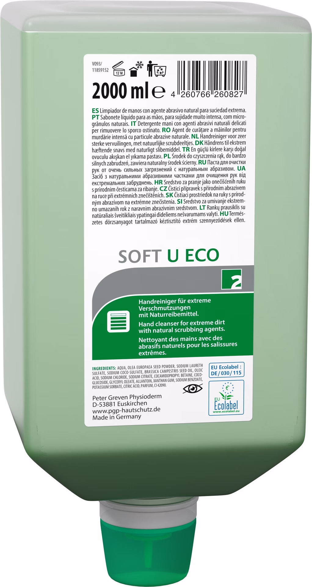 Handreiniger GREVEN® SOFT U ECO 2l lösemittelfrei 2000ml Varioflasche