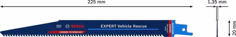Säbelsägeblatt Expert Automotive Steel L.225mm B.20mm TPI 8 3mm 3 St./Karte