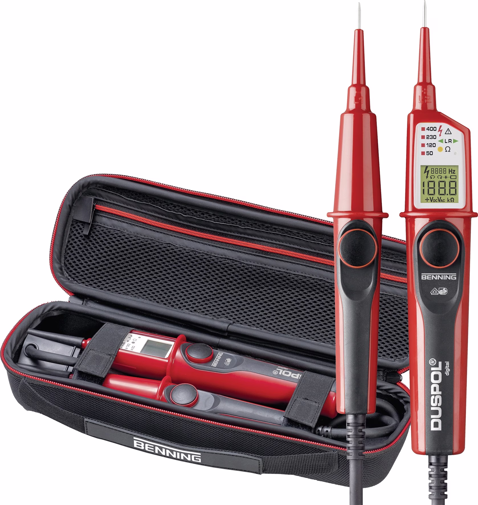 Spannungs-/Durchgangsprüfer DUSPOL® dig.1-1000V AC/1-1200V DC