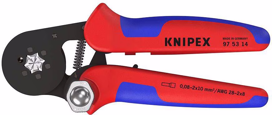 Aderendhülsenzange Gesamtlänge 180 mm brüniert Mehrkomponenten-Hüllen KNIPEX
