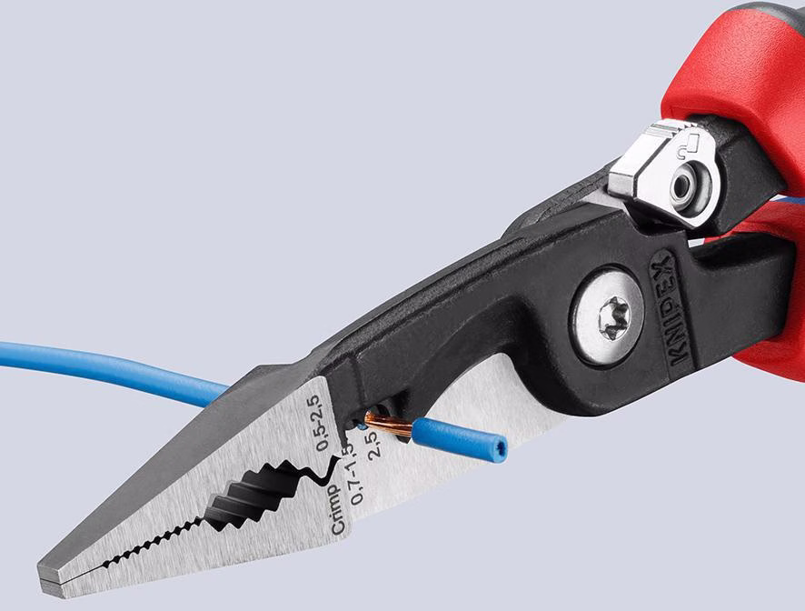 Elektroinstallationszange L.200mm pol.Comfort-Griff m.Öffnungsf