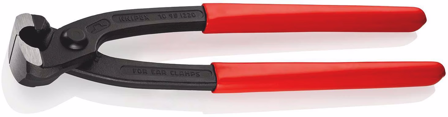 Ohrklemmenzange Gesamt-L.220mm Kopf schwarz atram.Kunststoff-Überzug