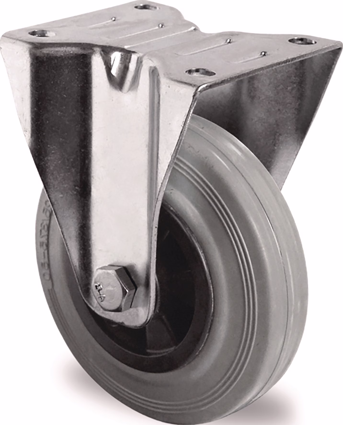 Bockrolle Vollgummi Rollenlager 105 x 80 mm Polypropylen TECWERK