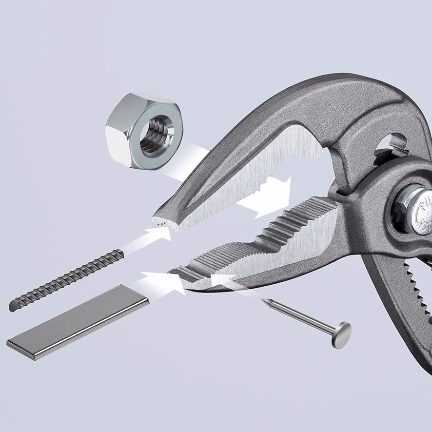 Wasserpumpenzange Cobra® ES L.180mm Spann-W.32mm grau atram.pol.