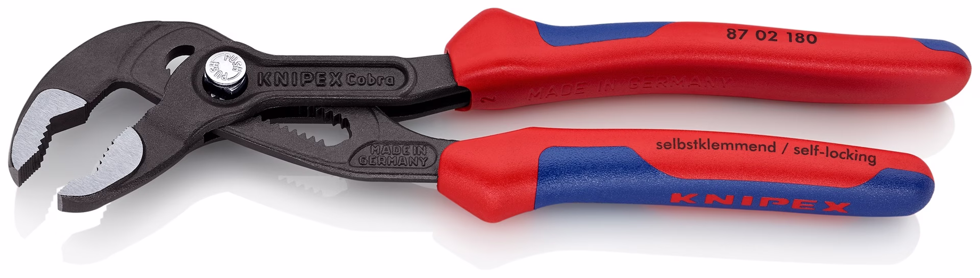 Wasserpumpenzange Cobra® L.180mm Spann-W.36mm pol.Mehrkomp.-Hülle