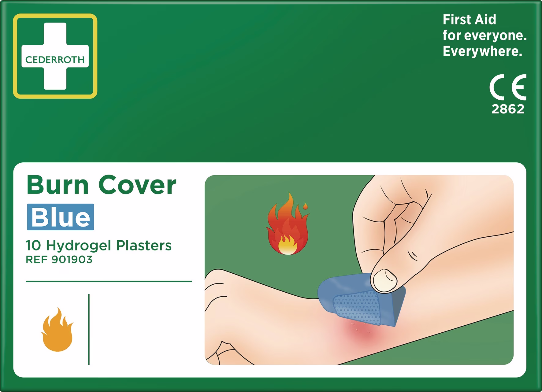 Pflaster Burn Cover Hydrogel 10 Pflaster/Pack