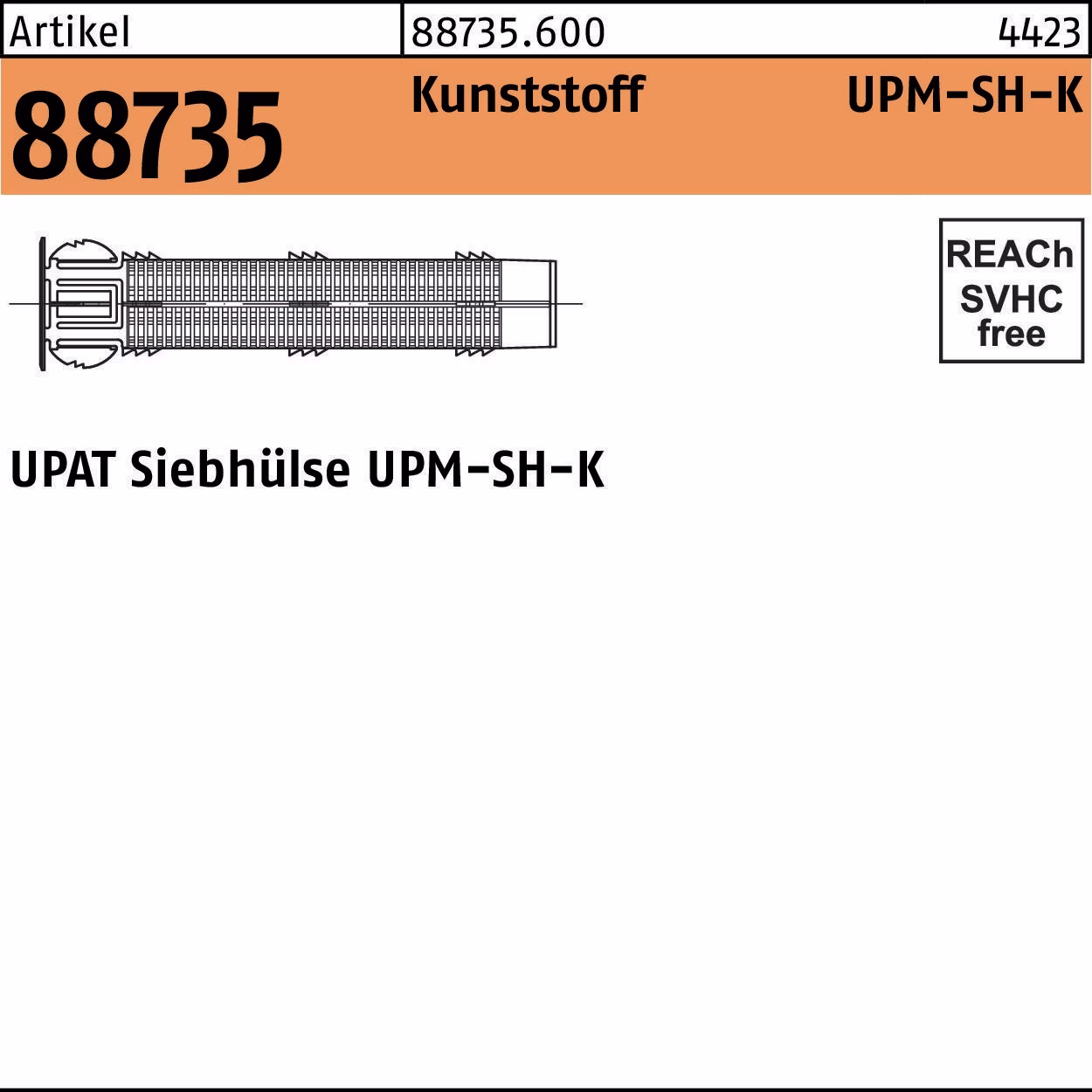 Siebhülse R 88735 UPM-SH Ku.