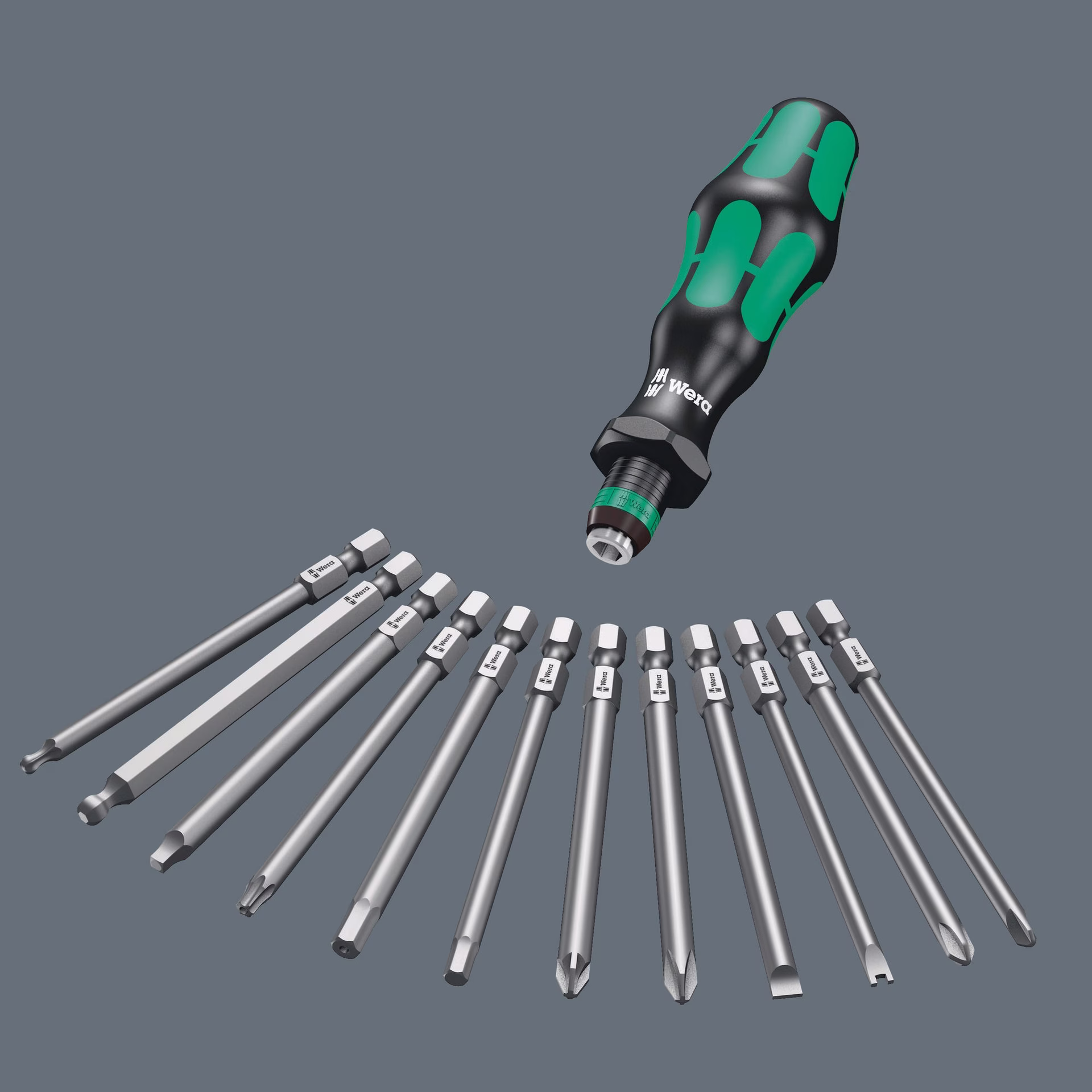 Bitsatz Kraftform Kompakt 41 11teilig Handhalter/10Bits L.89mm
