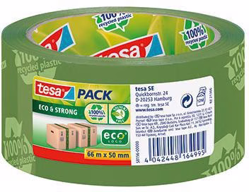 Packband tesapack Eco & Strong 58156-00000 50mmx66m Aufdruck grün