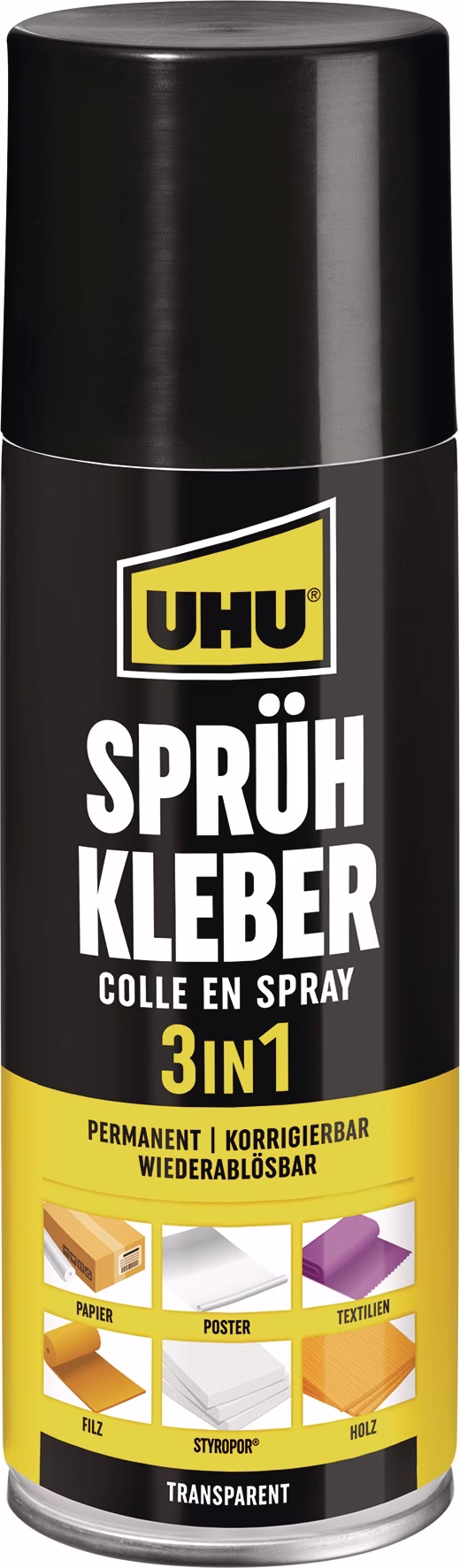 Sprühkleber 3 in 1 leicht gelblich 200 ml Spraydose