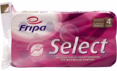 Toilettenpapier Select 1040801 4-lagig weiß 8 Rl./Pack.