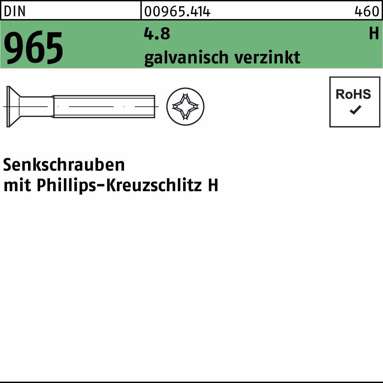 Senkschraube DIN 965