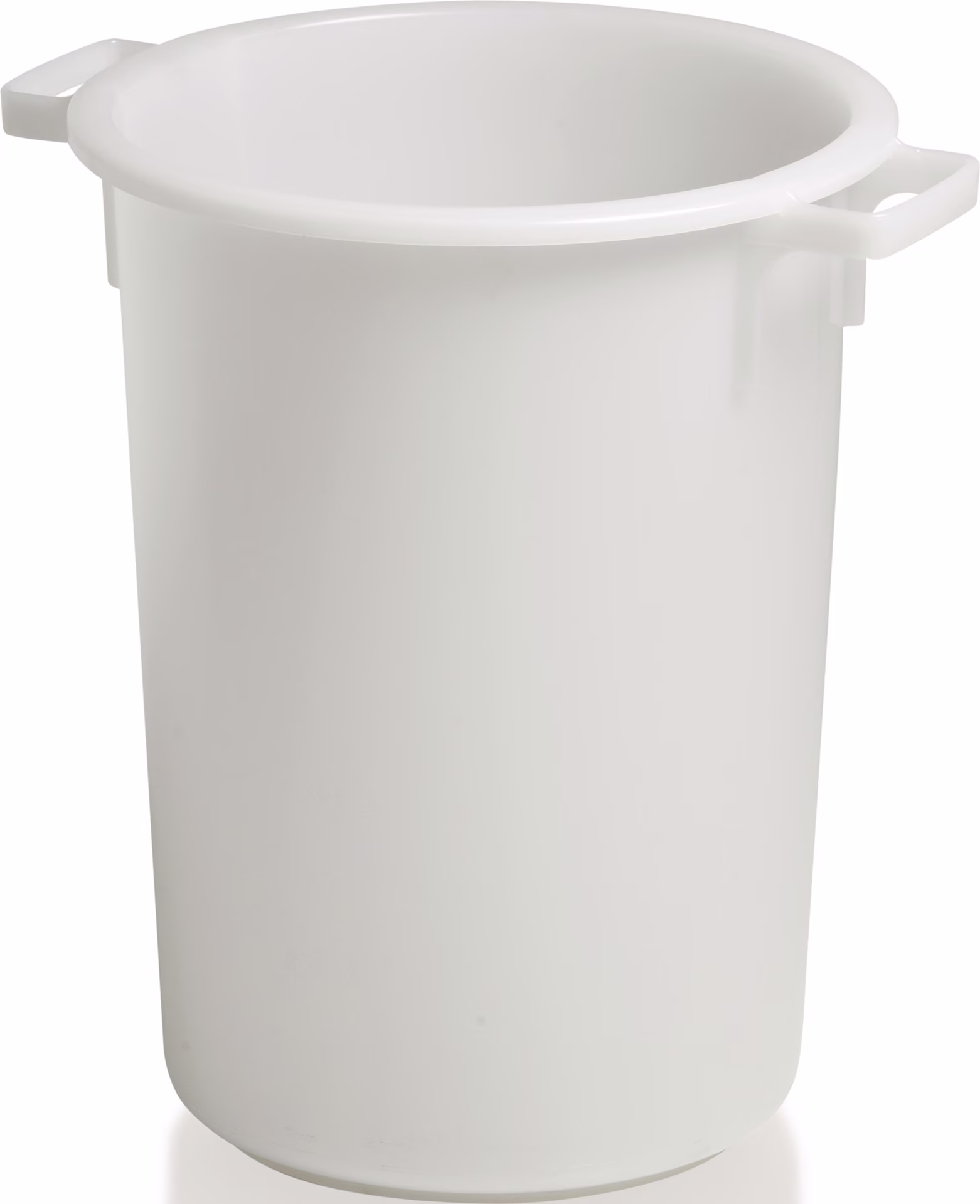 Kunststoffbehälter rd.50l HD-PE weiß D420xH540mm m.Außengriff