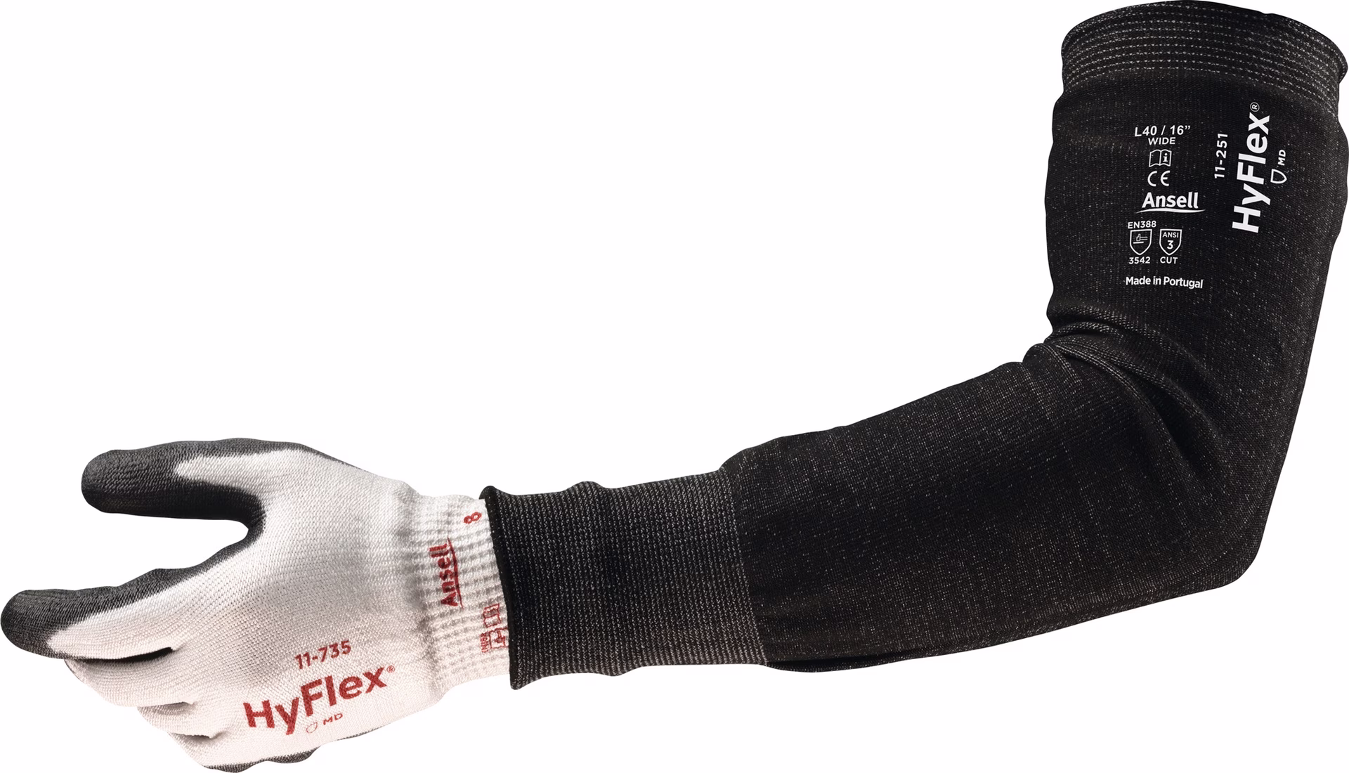 Armschützer HyFlex schwarz HPPE-Intercept-Gewebe
